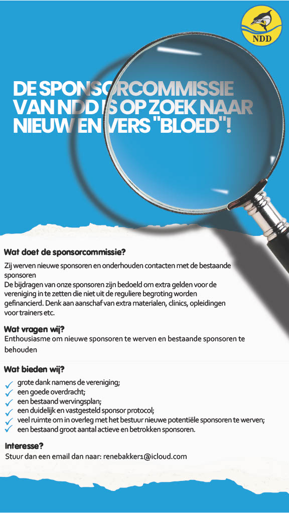 Vacature bij Sponsorcommissie NDD